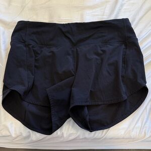 Lululemon Black Athletic Shorts- Hotty Hot Lined Shorts